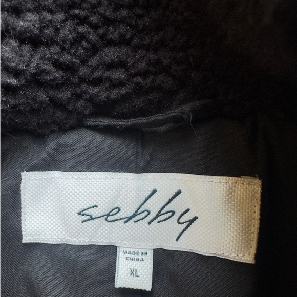 Sebby Black Teddy Coat - Picture 3 of 5